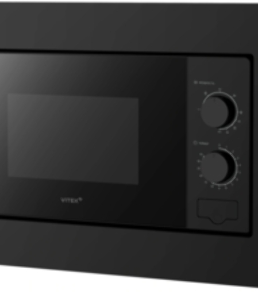 Микроволновая печь Vitek VT-MW1220 черный, 20 л, 700 Вт, переключатели - поворотный механизм