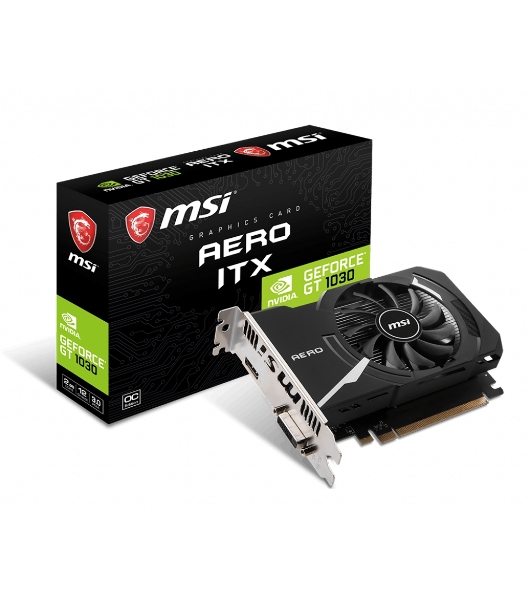 Видеокарта MSI PCIE16 GT1030 2GB GDDR4 GT 1030 AERO ITX 2GD4 OC