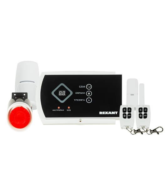 Комплект беспроводной GSM-сигнализации GS-115 с дополнительными датчиками Rexant