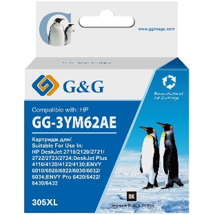 Картридж струйный G&G GG-3YM62AE 305XL черный (4мл) для HP DeskJet 2320/2710/2720