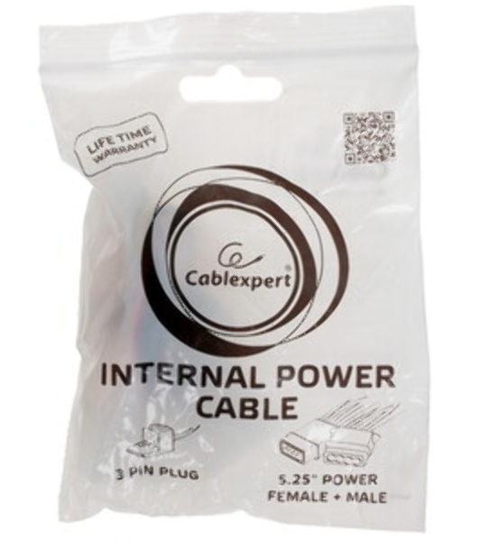 Кабель питания Cablexpert CC-PSU-5, для вентилятора 12V, molex -> molex + 2pin, 15 см
