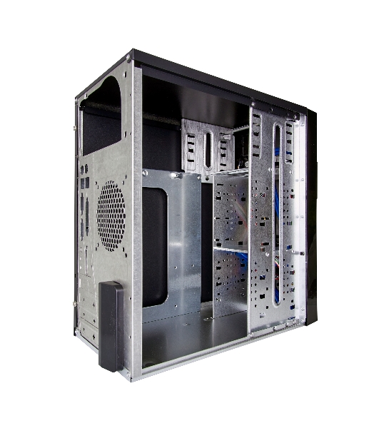 Корпус Exegate EX277435RUS Minitower MA-371X Black, mATX UN400, 120мм 2*USB+2*USB3.0, Audio