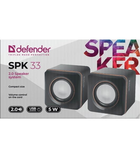 Акустическая система Defender SPK 33 (2.0,5 Вт, питание от USB)