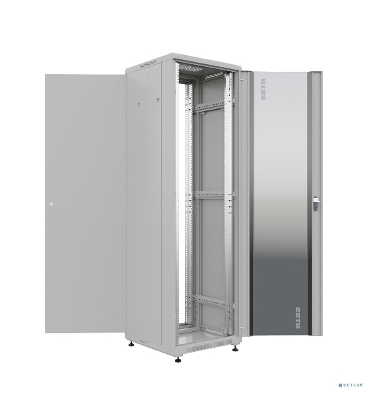 Шкаф коммутационный NTSS Премиум (NTSS-R18U6060GS) напольный 18U 600x600 мм пер. дв. стекл металл 900 кг серый 510 мм 903 мм IP20