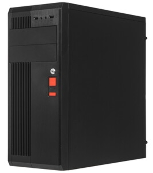 Компьютерный корпус Miditower ExeGate UN-605B Black, ATX, (без БП), 2*USB, Audio, замок блокировки кнопки питания
