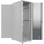 Шкаф серверный NTSS Премиум (NTSS-R42U80100GS) напольный 42U 800x1000 мм пер. дв. стекл. металл 900 кг серый IP20 сталь, фото 1