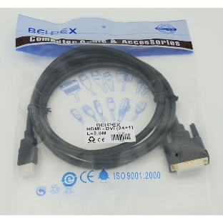 Кабель HDMI/DVI-D 3м SIEMAX 19M - DVI Dual Link, черный