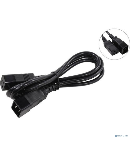 Кабель питания (UPS) ExeGate Power EC20-1,8P (С19->С20) VDE-250V-3*1.5-СU, 16А, черный, 1.8м