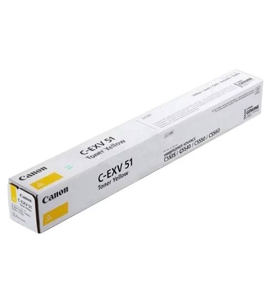 Картридж лазерный Canon C-EXV 51 желтый (60 000 стр.) для Canon imageRUNNER ADVANCE C5535, C5535i, C5540i, C5550i, C5560i