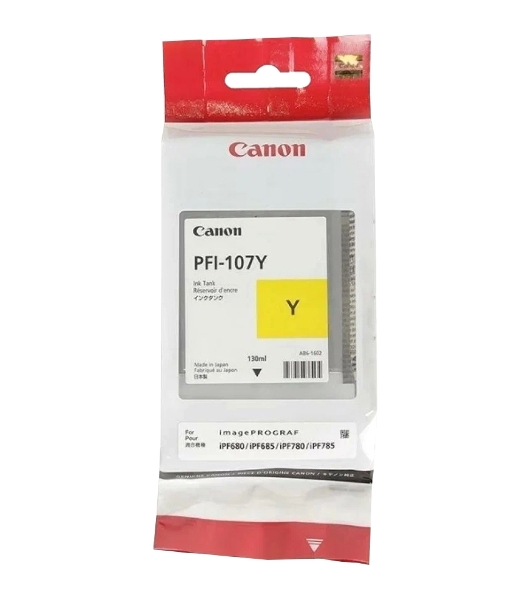 Картридж струйный Canon PFI-107Y (6708B001) желтый (130 мл) для Canon iP F680/685/780/785