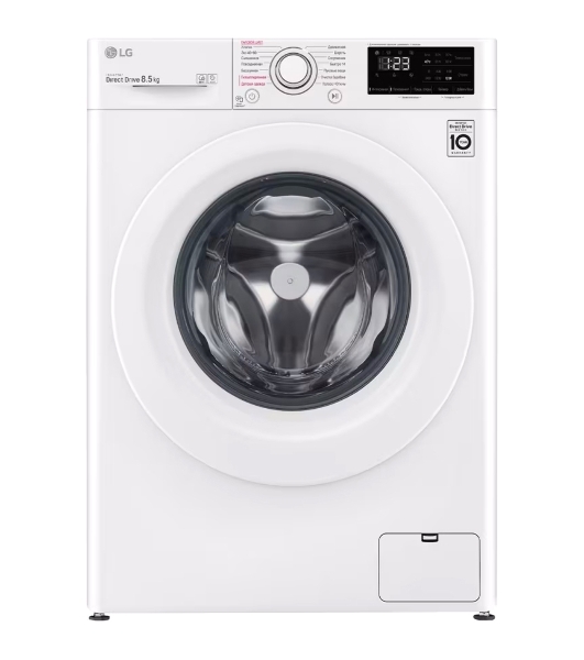 Стиральная машина LG F2V3GS3W белый, загрузка фронтальная 8,5 кг, 1200 об/мин., класс: А