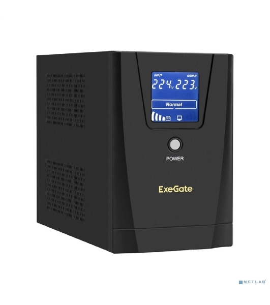Источник бесперебойного питания ExeGate SpecialPro Smart LLB-1500.LCD.AVR.C13.RJ 1500VA/950W, LCD, AVR, 6*IEC-C13, RJ45/11, черный