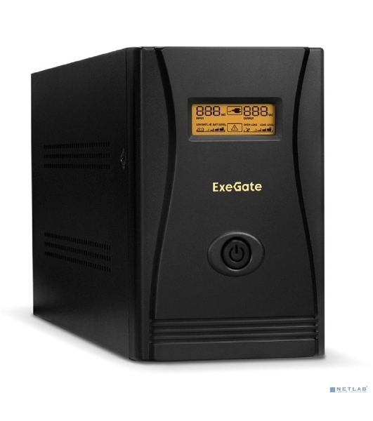 Источник бесперебойного питания ExeGate SpecialPro Smart LLB-2200.LCD.AVR.EURO.RJ 2200VA/1300W, LCD, AVR, 4 евророзетки, RJ45/11, черный