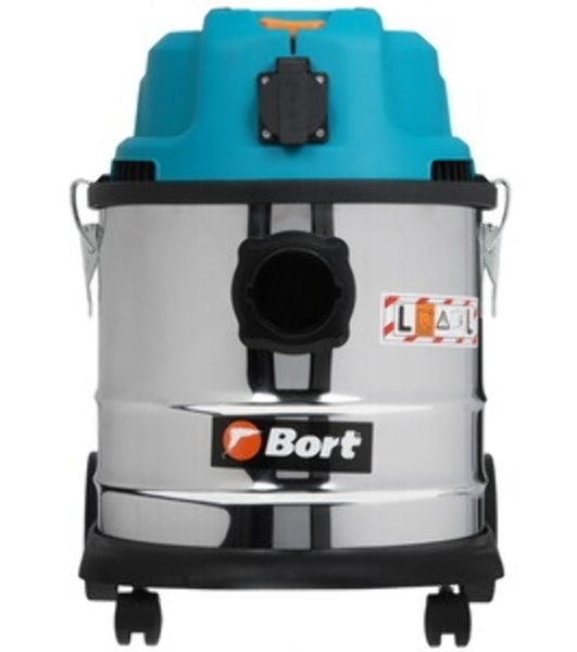 Строительный пылесос Bort BSS-1620-Storm синий, 270/1600 Вт, уборка сухая/влажная, пылесборник мешок/контейнер, 20 л