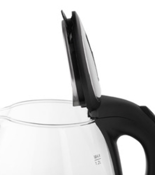 Чайник электрический Homestar HS-1052 1,2 л, стекло/пластик черный