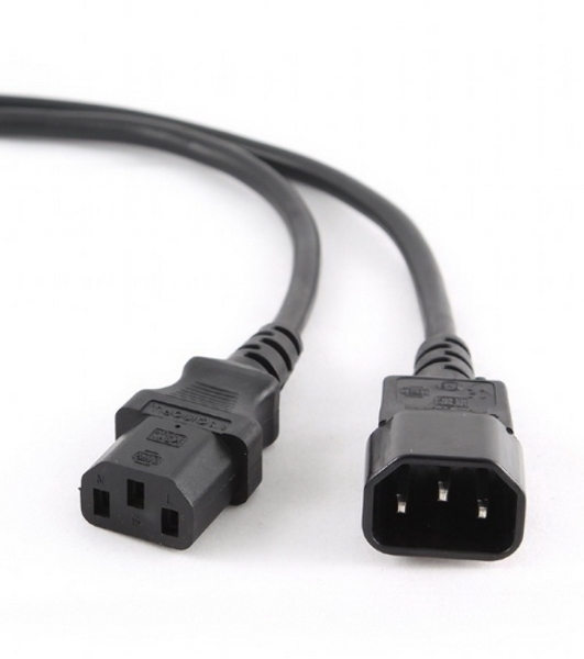 Кабель питания сист.блок-монитор Cablexpert PC-189-1-5M, 5м, C13-C14, 3x1кв.мм., черный, с заземлением