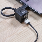 Переходник Rexant штекер HDMI - 2 гнезда HDMI с проводом, черный (10 шт./уп.), фото5