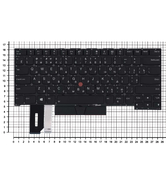 Клавиатура для ноутбука Lenovo ThinkPad X1 Extreme 2nd Gen. черная с подсветкой