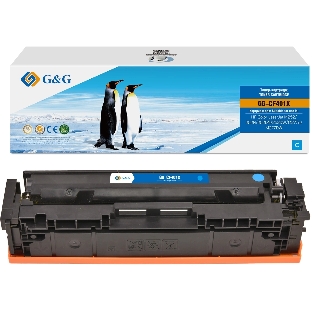 Картридж G&G аналог HP CF401X/201X синий 2.3k с чипом