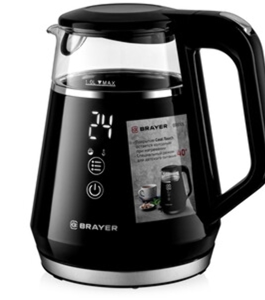 Чайник электрический BRAYER BR6105 1 л, 1100 Вт, черный