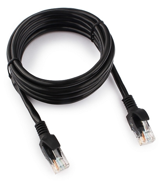 Патч-корд UTP Cablexpert cat.5e, 2м, литой, многожильный, черный
