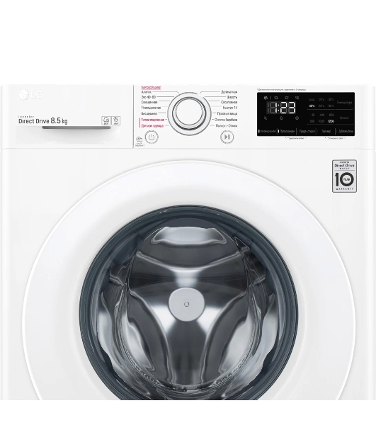 Стиральная машина LG F2V3GS3W белый, загрузка фронтальная 8,5 кг, 1200 об/мин., класс: А