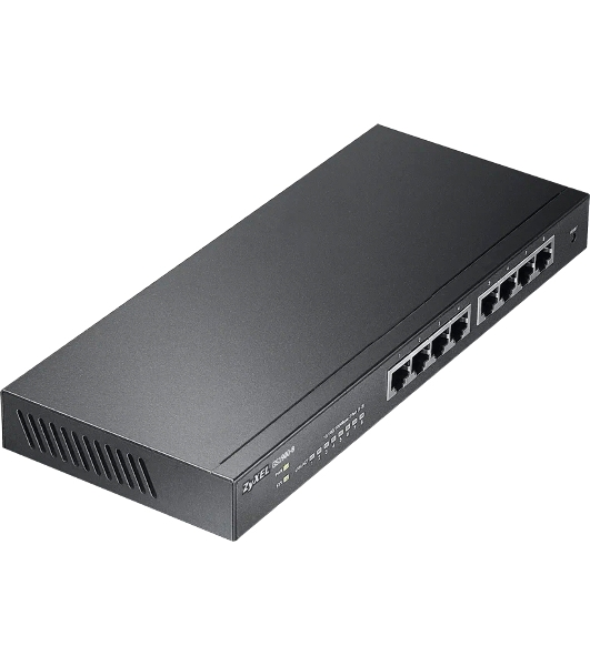 Коммутатор Smart L2 Zyxel GS1900-8, 8xGE, настольный, бесшумный