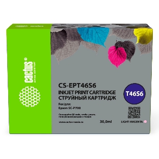 Картридж струйный Cactus CS-EPT46S6 (T46S6) фото пурпурный (30 мл) для Epson SureColor SC-P700
