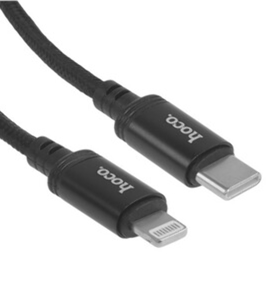 Кабель Hoco X89 Wind iP USB Type-C (m)-Lightning (m) 1м черный коробка