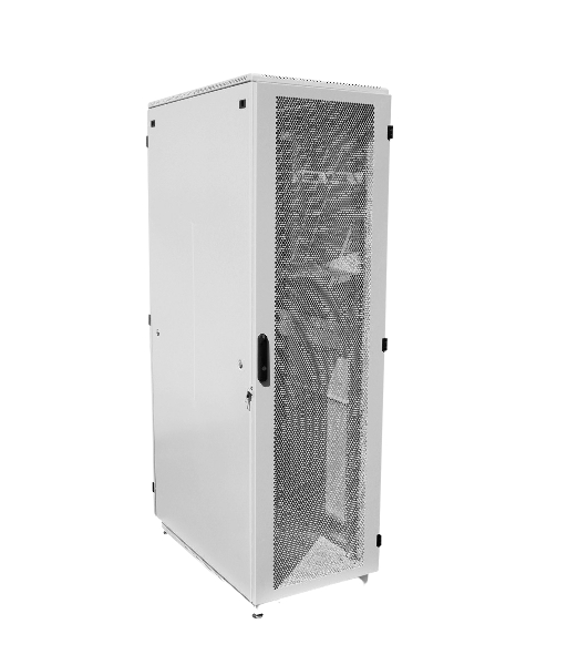 Шкаф телекоммуникационный напольный 42U (600x800) дверь перфорированная 2 шт. (3 места), ШТК-М-42.6.8-44АА
