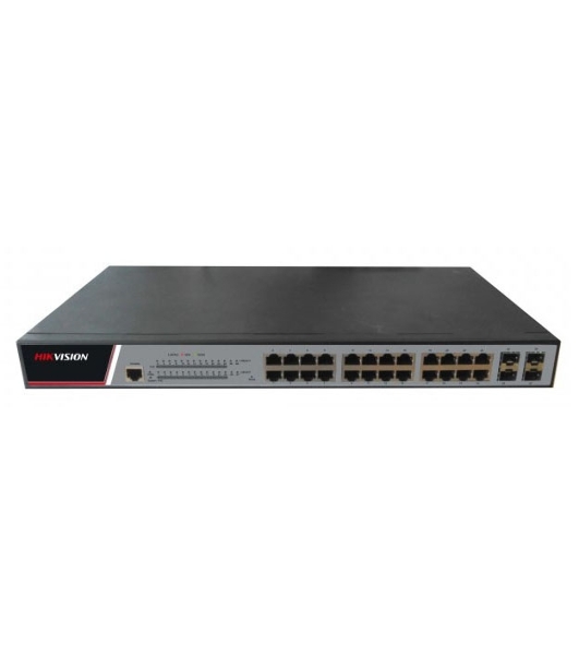 Коммутатор Hikvision DS-3E2528P(B) управляемый