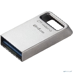 Флешка USB Kingston DataTraveler Micro (DTMC3G2/64Gb), 64Gb, USB 3.2 Gen 1, R/W 200/60, серебристый, фото6