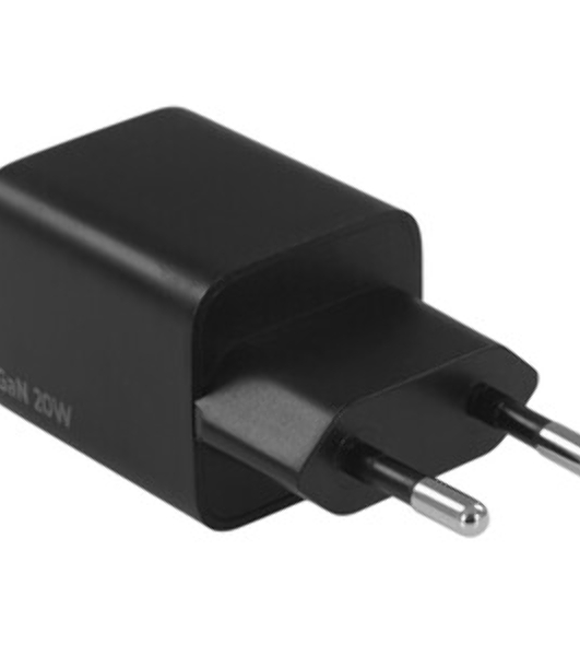 Зарядное устройство Cablexpert MP3A-PC-62, 20Вт GaN, 3А, QC4.0/PD, 1xUSB, 1xType-C, черный, пакет