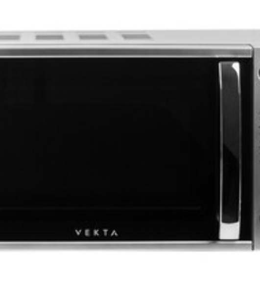 Микроволновая печь Vekta TS720ATS серебристый/черный, 20 л, 700 Вт, переключатели - кнопки, поворотный механизм