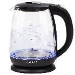 Чайник электрический Galaxy Line GL 0554, черный, стекло, 2000 Вт, 1,8 л, LED-подсветка, шкала уровня воды, корпус из термостойкого стекла, фото2
