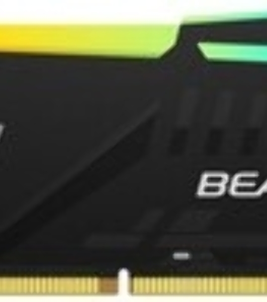 Оперативная память Kingston Fury Beast, DDR5, 16Gb (1x16Gb), 6000MHz, CL36, DIMM, с радиатором, RGB, белый