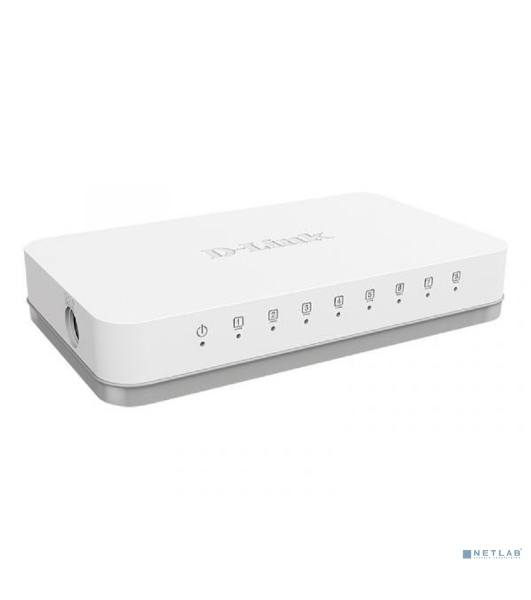Коммутатор D-Link DGS-1008A/F1A, 8×1 Гбит/с, неуправляемый