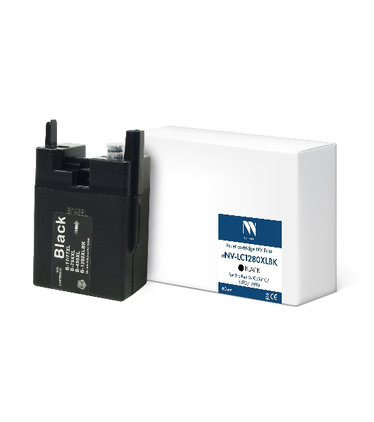 Картридж струйный NVPrint LC-1280XLBK (NV-LC1280XLBK) Black для Brother MFCJ5910/6510/6910 (60 мл) совместимый