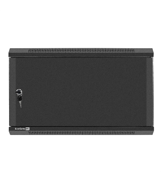 Шкаф телекоммуникационный 19' настенный 6U ExeGate EC-WM-6U.450.M.BLACK (19', 6U, 600x450x370мм (ШхГхВ), передняя дверь металл, съемные боковые панели, пыле- и влагозащита IP23, черный RAL 9004)