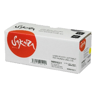Картридж лазерный Sakura 106R01633 для Xerox Phaser 6000/6010, WC6015 желтый, 1000 к.