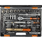 Набор инструментов, 1/2', 1/4', CrV, пластиковый кейс 76 предм, фото10