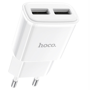 Блок питания (сетевой адаптер) HOCO C88A Star два порта USB, 2.4A, 10.8W белый