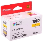 Картридж струйный Canon PFI-1000 Y желтый (80 мл.) для Canon IJ SFP PRO-1000 WFG, фото 1