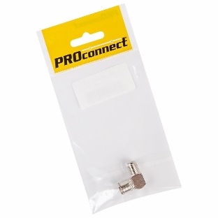Переходник антенный PROconnect (гнездо F - гнездо TV), угловой (1 шт.) (пакет)
