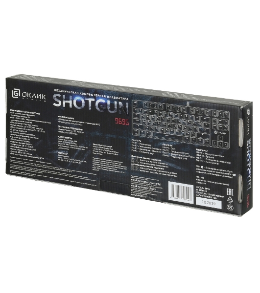 Клавиатура Oklick 969G Shotgun проводная, USB Type-A, чёрный