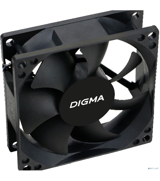 Вентилятор для корпуса Digma DFAN-80 черный, 80 мм, 1800 об/мин, 23 дБ, 4 pin