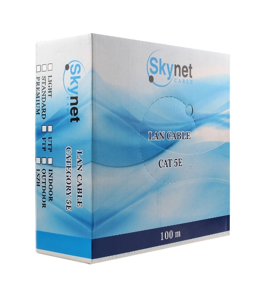 Кабель SkyNet Premium FTP outdoor 4x2x0,51, медный, FLUKE TEST, кат.5e, однож., 100 м, box, черный
