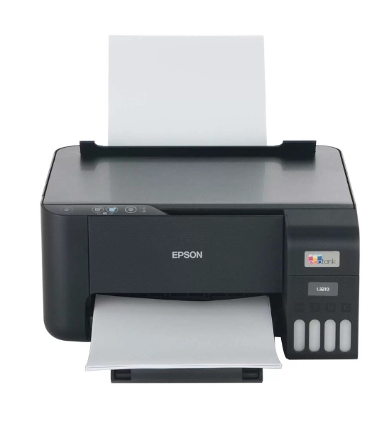 МФУ струйное Epson EcoTank L3210 (C11CJ68506/C11CJ68403/C11CJ68405/C11CJ68501/C11CJ68517), A4, цветной, печ. до 10 стр/мин. (ч/б) до 5 стр/мин. (цвет), 1440 x 5760 dpi (печать) 600x1200dpi (скан.), USB
