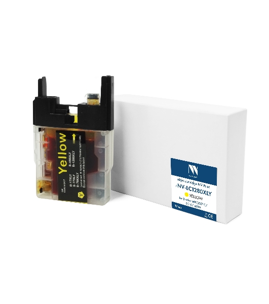 Картридж струйный NVPrint LC-1280XLY (NV-LC1280XLY) Yellow для Brother MFCJ5910/6510/6910 (19 мл) совместимый