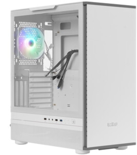 Компьютерный корпус PCCooler IE200 WH, Tempered Glass Full Tower, белый, TG, SPCC, 1x120мм ARGb E-ATX, ATX, mATX, mITX 180/380/220мм 4x2.5', 2x3.5', 7+3xPCI 1xUSB-A 3.0, 2xUSB-A 2.0 432x225x495мм